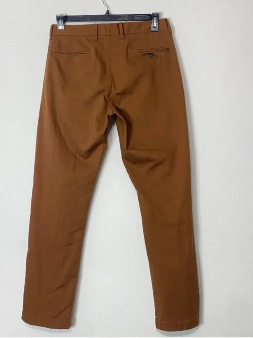 J. Crew Men Mercantile Flex Chino Pants Rust Straight Leg Cotton Size 32 x 32